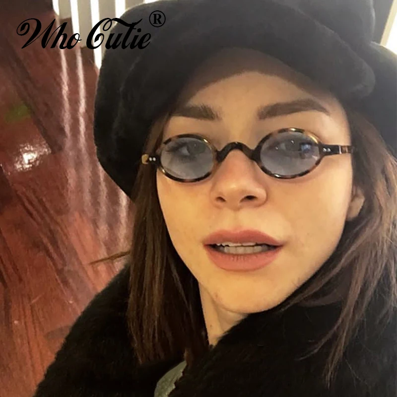WHO CUTIE 2018 готические Овальные Солнцезащитные очки для женщин и мужчин фирменный