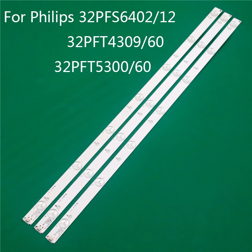 TV Illumination For Philips 32PFS6402/12 32PFT4309/60 32PFT5300/60 LED Bar Backlight Strip Line Ruler GJ-2K15 D2P5 D307-V1 V1.1