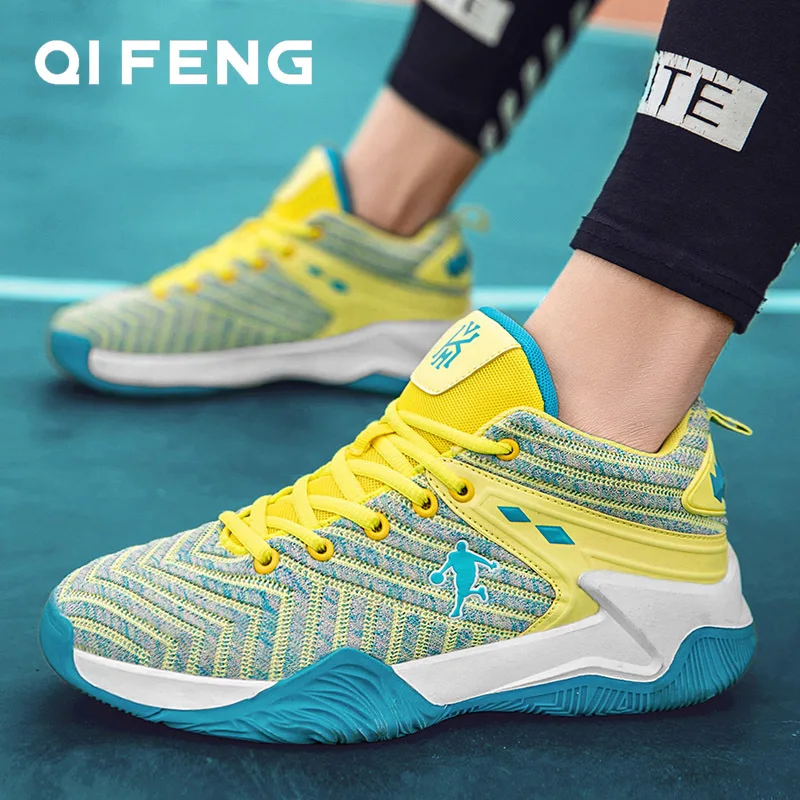 

2022 Basketball Shoes Men Sneakers Boys Basket Shoes Hype Autumn High Top Anti-slip Sports Shoes Summer Female Retro Basketball