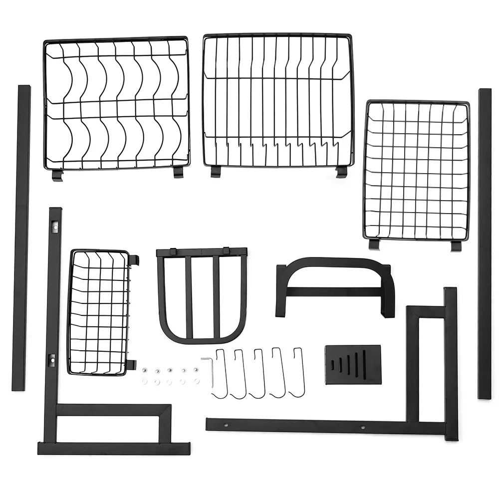 Кухонная полка из нержавеющей стали над раковиной Черная кухонная для раковины