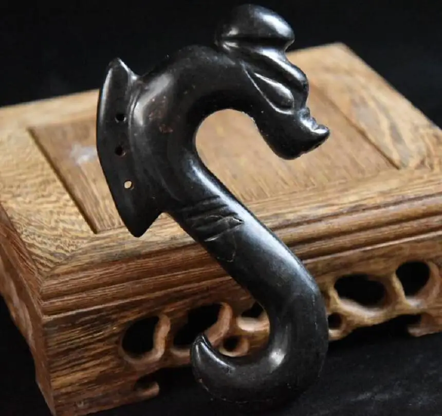 Хуншанская культура архаизовая черная железная метеоритная скульптура