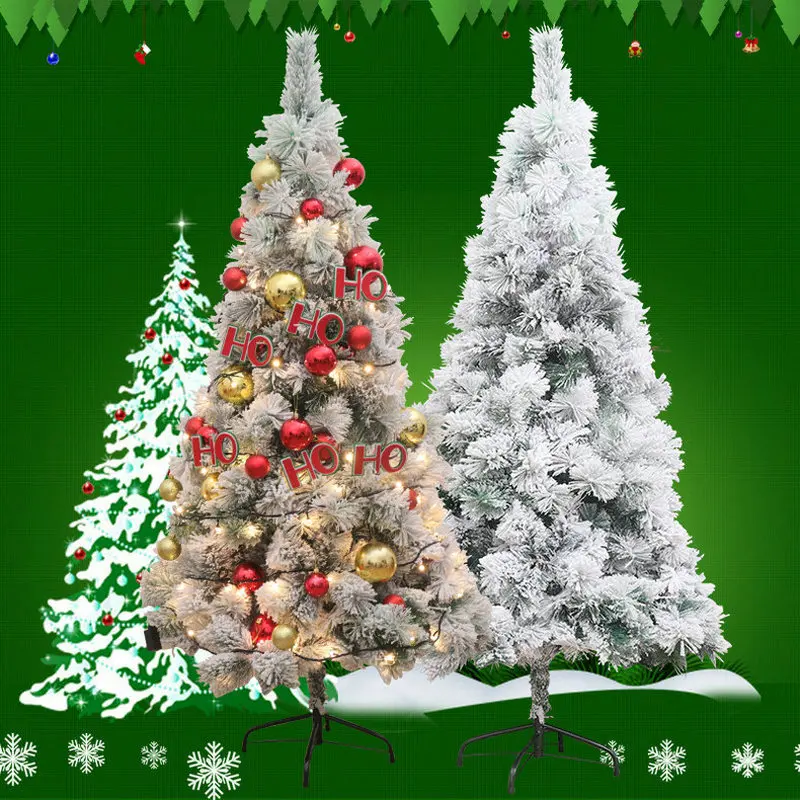 

Новогодняя елка со снежным флокированием 2022 в комплекте с аксессуарами 1,2-3 метра, украшения вечерние, рождественские искусственные елки в подарок