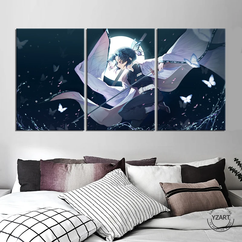 

Аниме-постер Kimetsu No Yaiba, картина на стену HD для домашнего декора, картина Kochou Shinobu