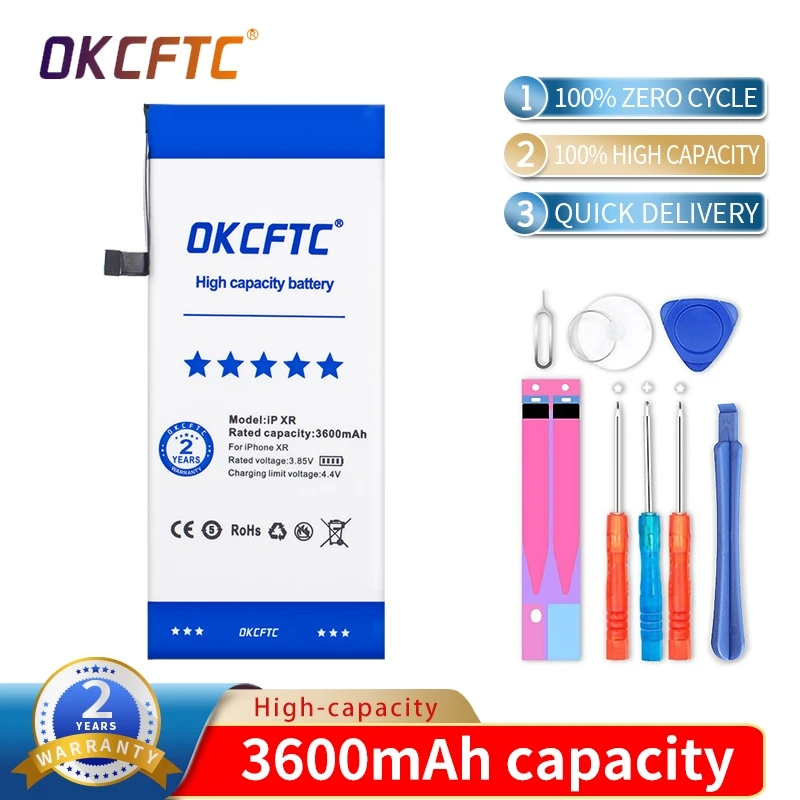 

Battery For iPhone XR Original High Capacity Bateria Replacement Batterie For iPhonexr 3600mAh