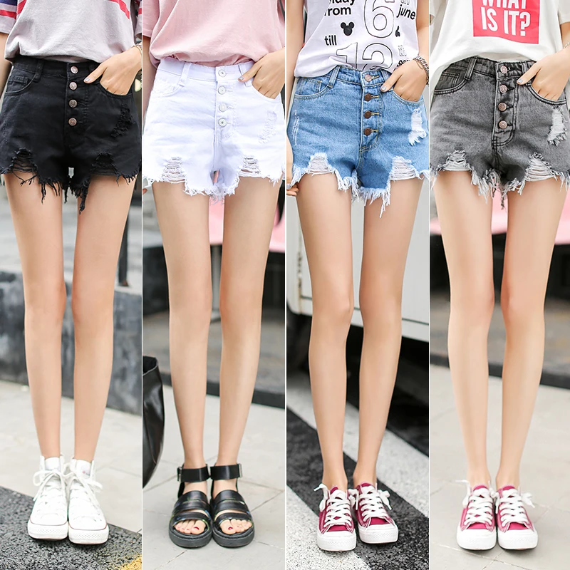 

Женские джинсовые шорты, свободные широкие джинсовые шорты большого размера в Корейском стиле на лето