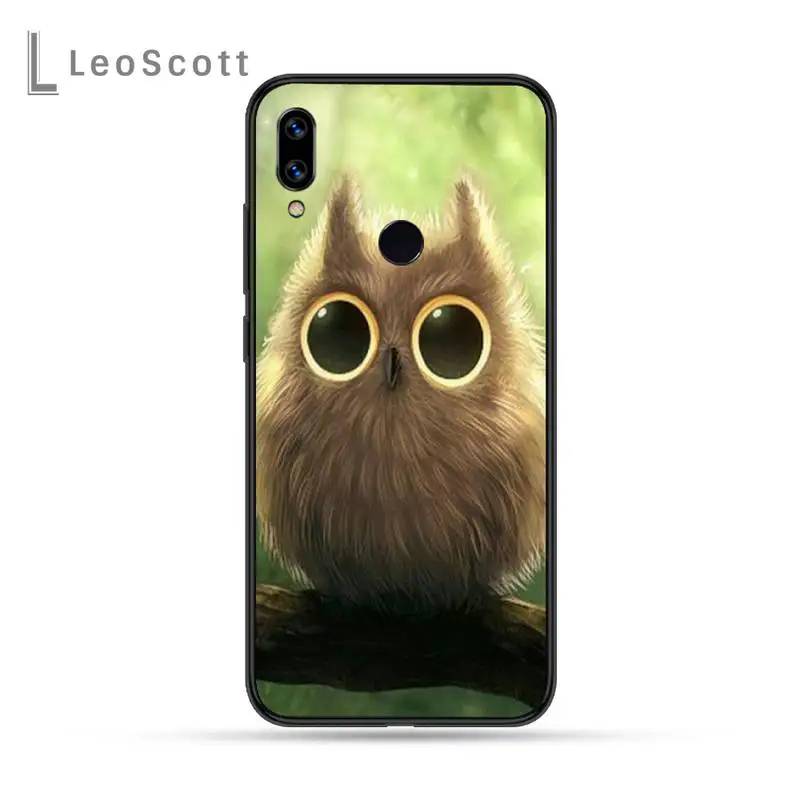 

Cute Owl Hearts Lover Phone Case For Xiaomi Redmi Note 4 4x 5 6 7 8 pro S2 PLUS 6A PRO