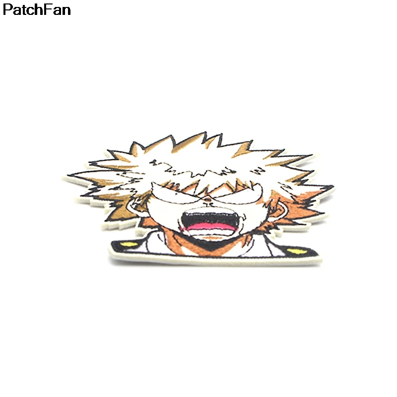 Patchfan My hero Academy, Мультяшные железные нашивки, одежда с вышивкой, лоскутные аксессуары, значки на заказ, A2336