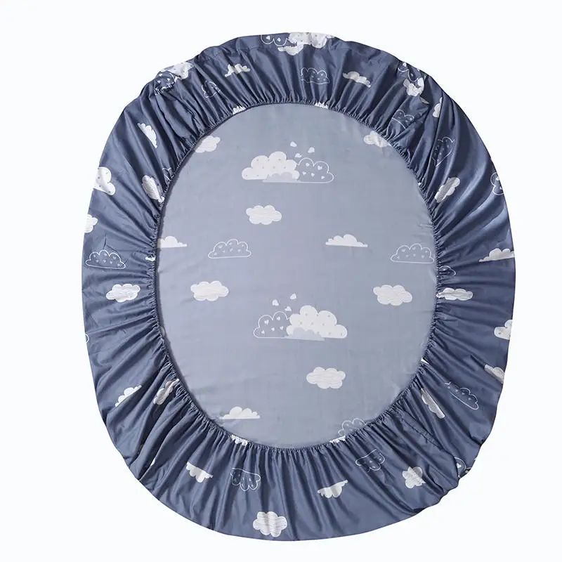 

3pcs 100% Polyester Printed Fitted Sheet Mattress Cover Four Corners With Elastic Band Bed Sheet With pillowcases Bedsheet