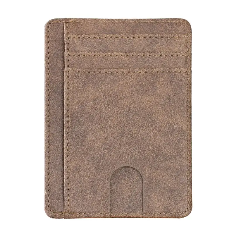 

Ultra Slim RFID Blocking Minimalist Wallet Business Card Cover Case Super Thin Men Leather Bank ID Credit Card Holders