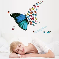 colorful beautiful flying butterfly wall sticker children baby room decoration self adhesive paper room decoration wall sticker