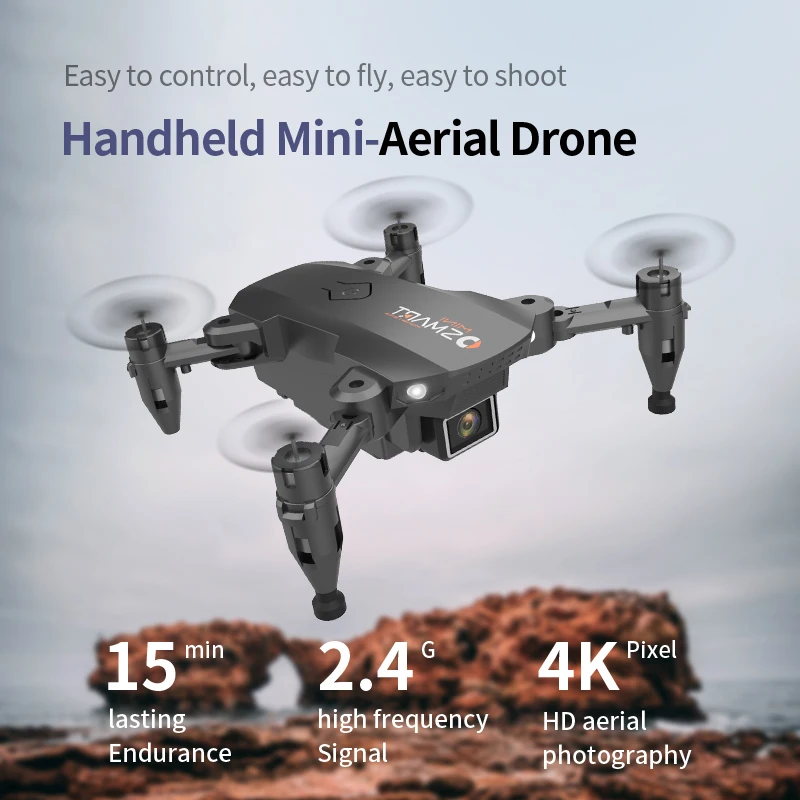 Teeggi L23 мини Дрон 2 4G WiFi с 4K HD камерой Профессиональный RC складной Квадрокоптер FPV