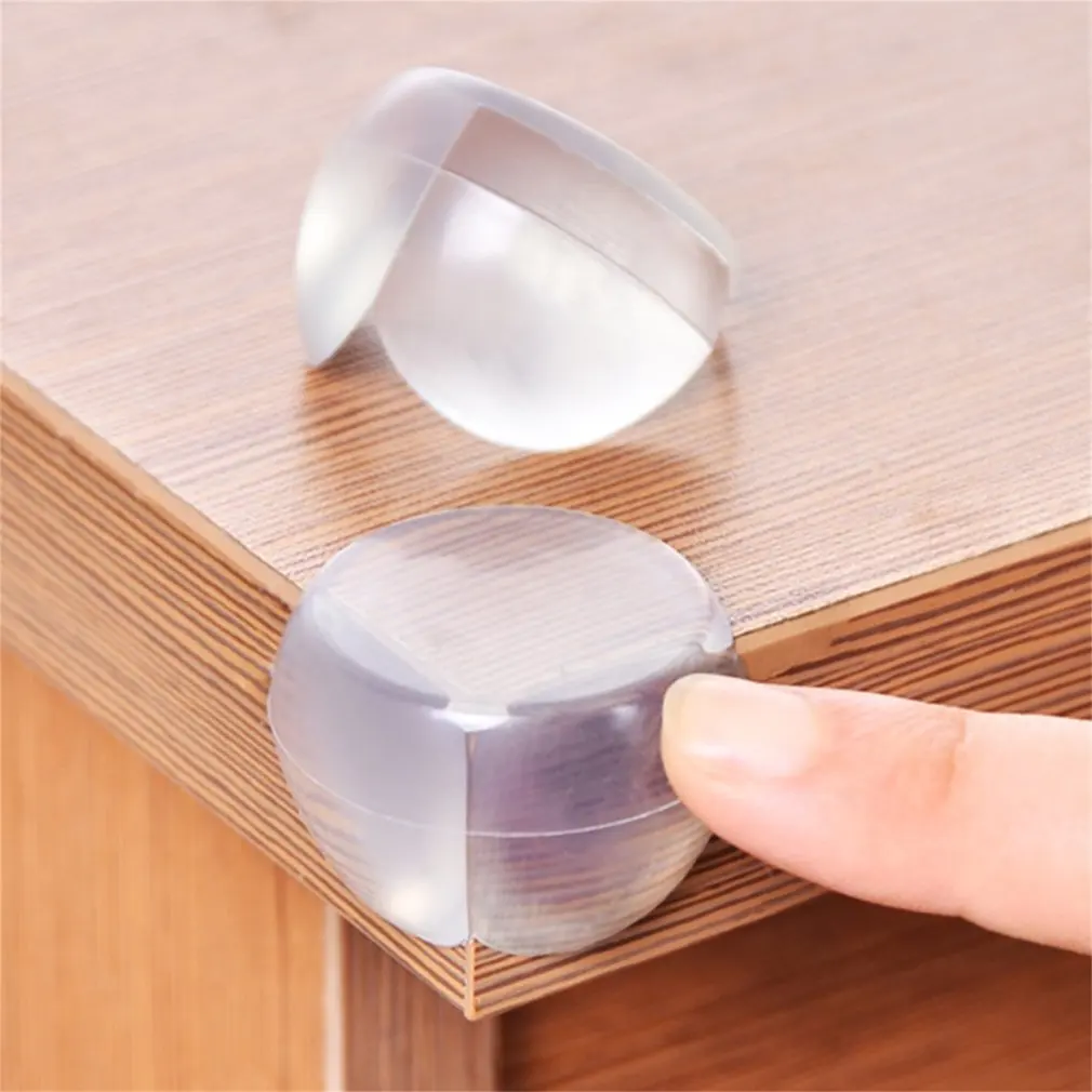 Protectores de esquina de silicona para Beb&eacute; y Ni&ntilde;o, cubierta de esquina de mesa protectora de muebles de &aacute;ngulo recto, colisi&oacute;n esf&eacute;rica, 10 piezas-0