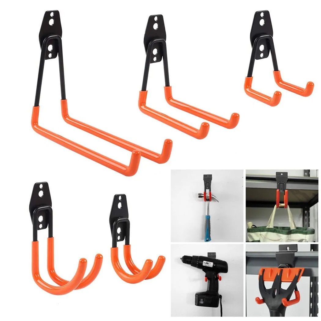 1 х крючок для крепления на стену гаража и велосипеда сверхпрочные металлические