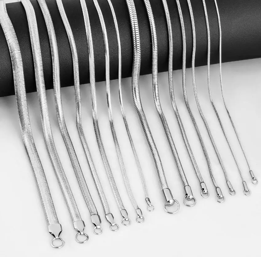 Цепь змейка из нержавеющей стали шириной 1 5-6 мм водонепроницаемое ожерелье с