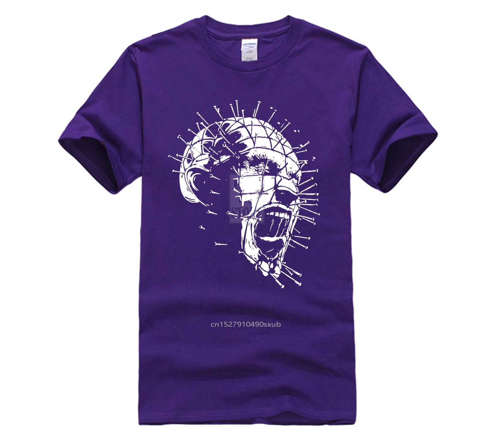 

Summer Mens T Shirt Hellraiser Pinhead Horror Simple Style Round Neck clothing Men's Cartoon Fun T-shirt