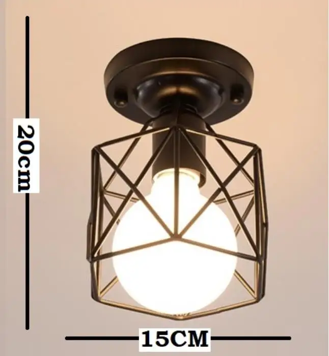

Personality Nordic living room iron ceiling light modern minimalist bedroom light bar coffee restaurant retro Birdcage lighting