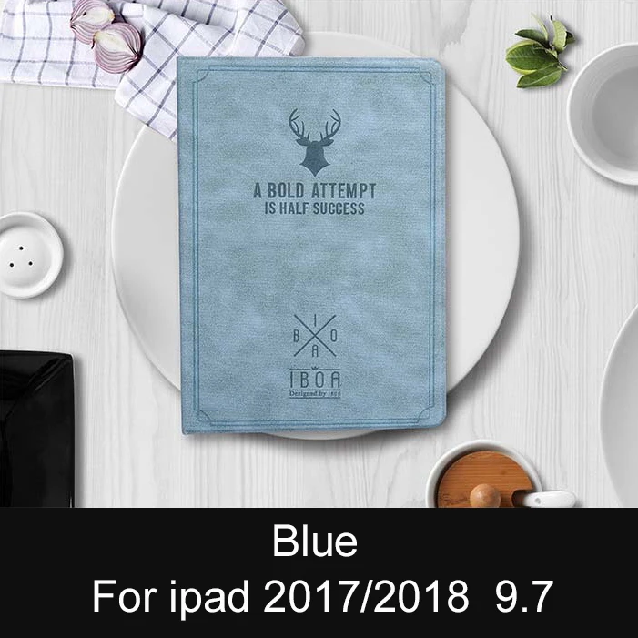 Blue Essidi для ipad 9,7 защитный чехол для планшета из искусственной кожи чехол для ipad 6 Air 2 Smart Auto Wake and Sleep Складная подставка - Цвет: Blue