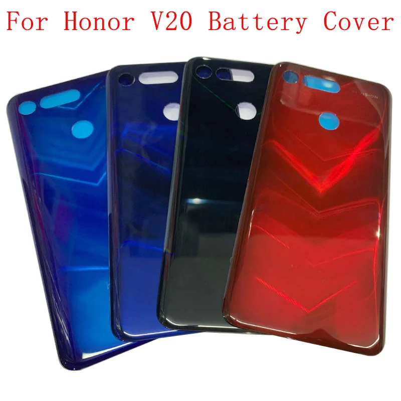 Housing Case Back Glass Battery Cover Rear Door Panel For Huawei Honor V20 View 20 Back Glass Cover Replacement phone png frame