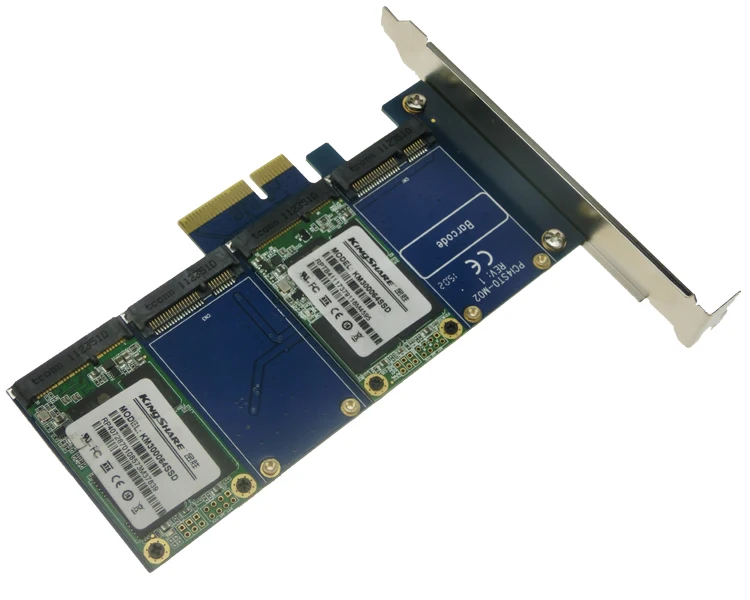 4 порта mSATA Raid Card конвертер SSD адаптер PCI-Express X2 контроллер 6 ГБ/сек. RAID0 1 10 |