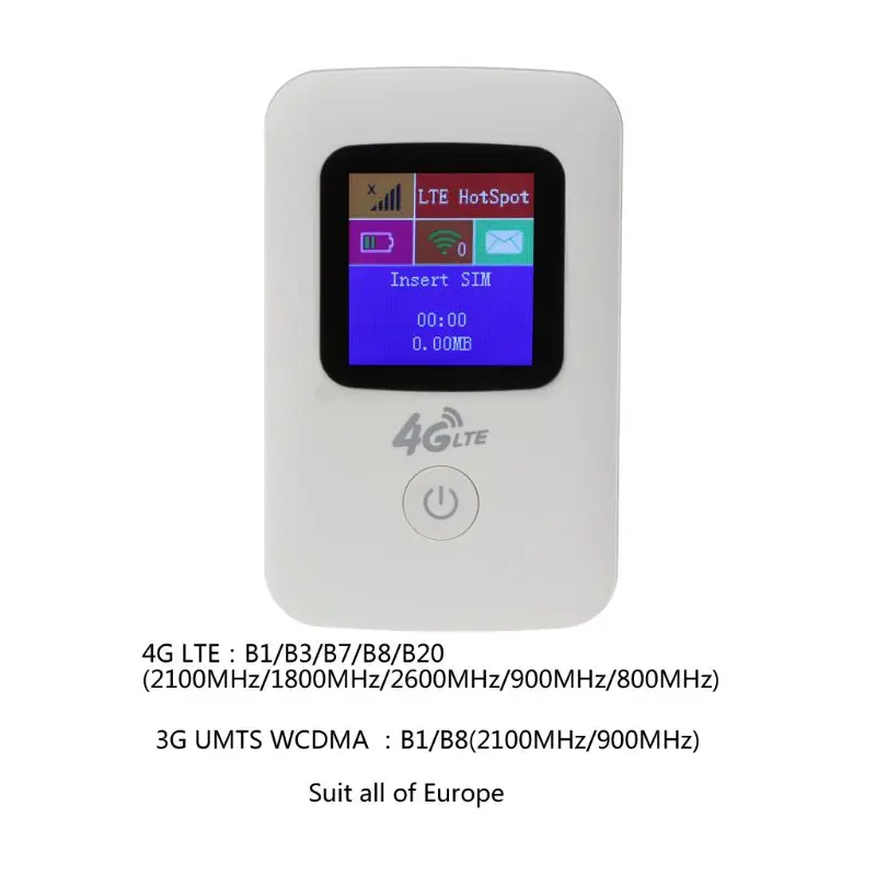 

4G Wifi Router Global Version 3G 4G Lte Portable Wireless Hotspot Sim Slot with Display MF801s R66F