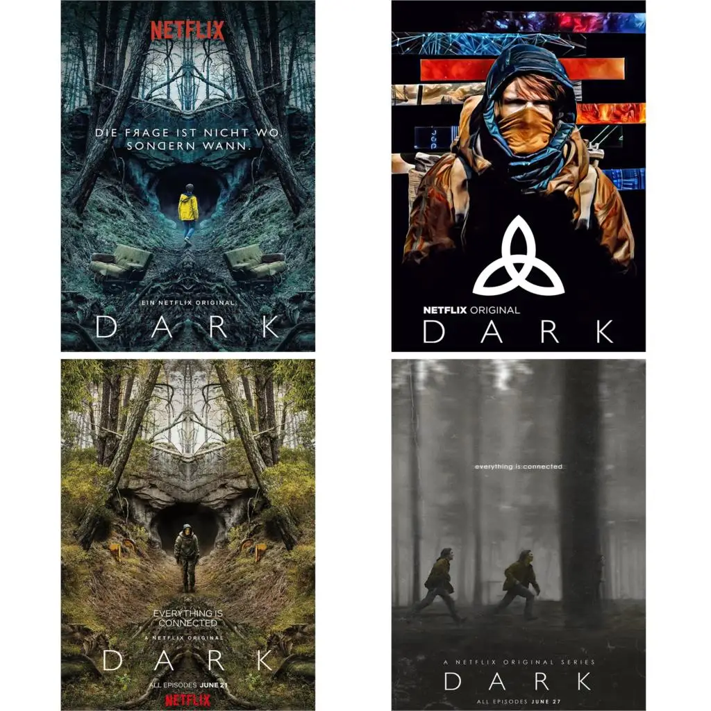 Темные постеры ТВ шоу настенные наклейки украшение дома яркий цвет|Наклейки на