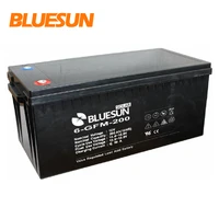 bluesun long warranty lithium ion battery agm gel 12v 200ah 250ah for solar system