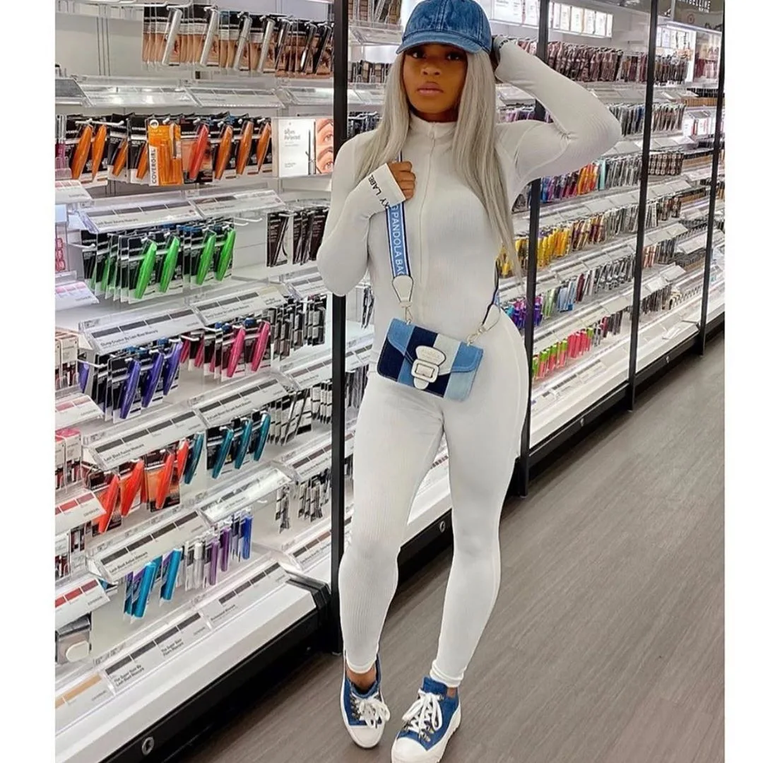 

2021 summer new sexy women's pure color pit strip elastic waist jumpsuit