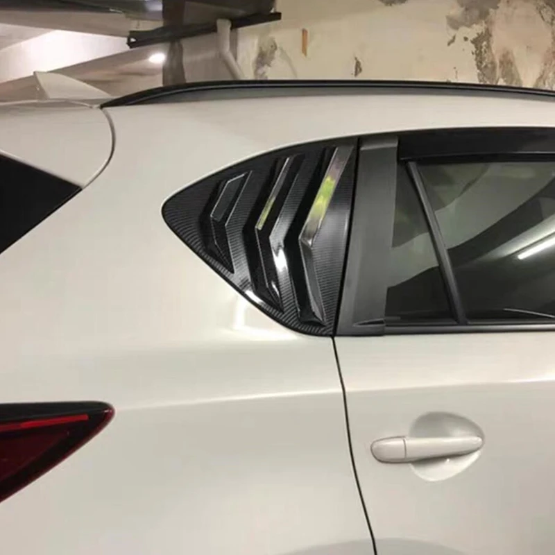 

Carbon Fiber Car Rear Triple-cornered Window Louvers Side Vent Cover Decoration for Mazda CX5 CX-5 2013 2014 2015 2016