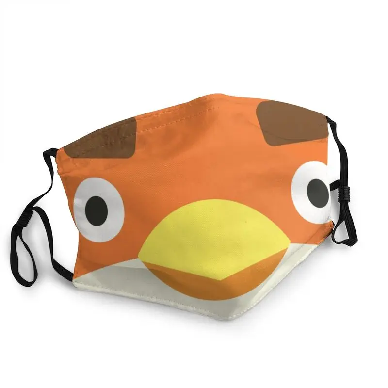 

Cartoon Animals Anchovy Washable Face Mask Unisex Adult Animal Crossing Game Dustproof Mask Protection Cover Respirator Muffle