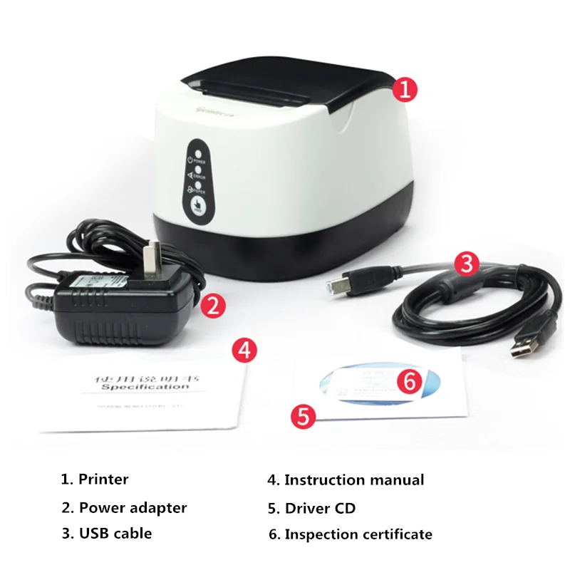 

58MBIII thermal receipt printer 57mm supermarket checkout printing retail delivery takeaway receipt POS Bluetooth USB printer