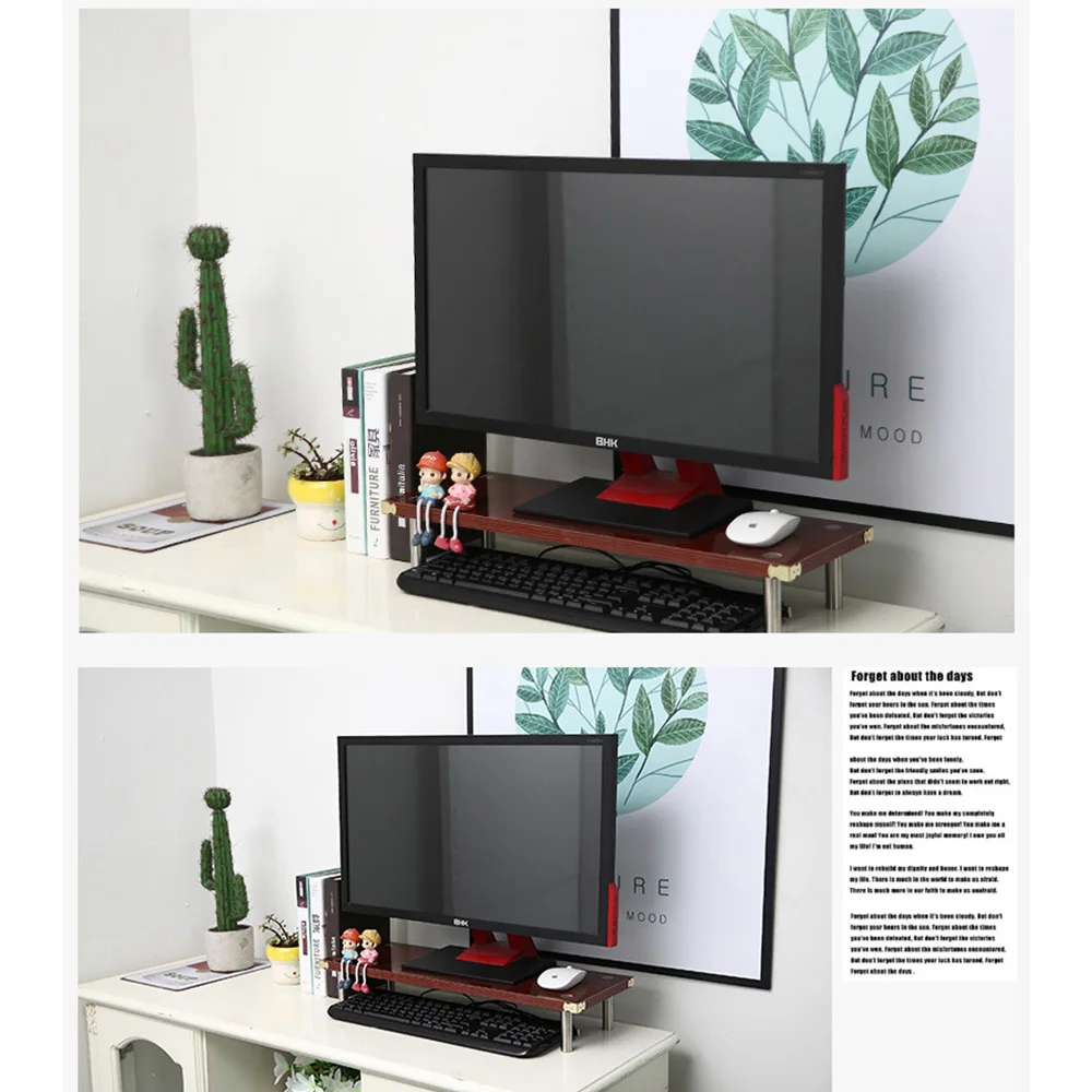 

Tabletop Organizer ,Small Monitor Stand Riser Desk Organizer Storage Shelf Computer Printer Table Desktop Shelves