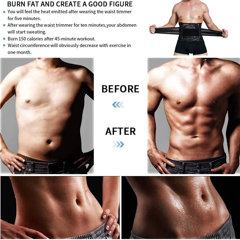 Мужские ремни для похудения тренировочные мужчин моделирования тела корсет