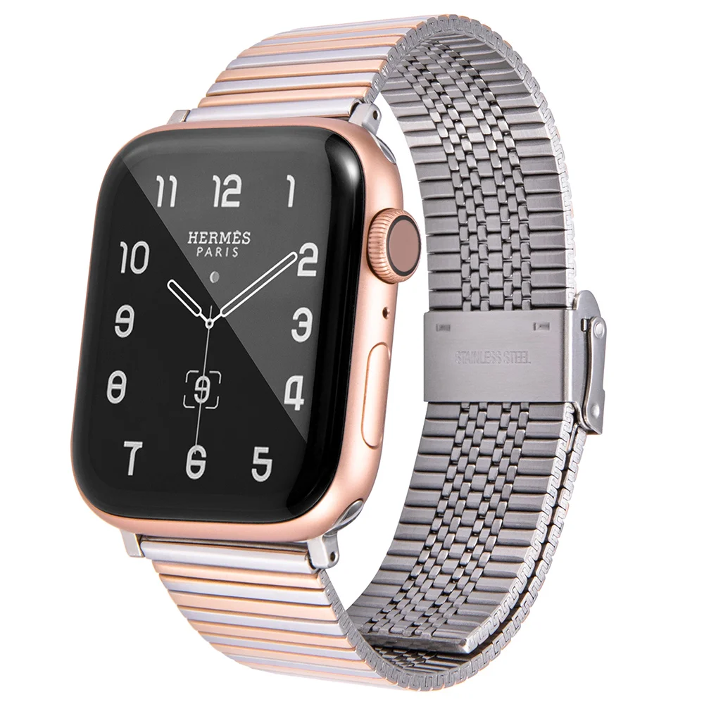 45mm 41mm Stainless Steel Mesh Strap for Apple Watch 7 44mm 42mm 6 5 SE Smart Watch Correa Bracelet for IWatch Series7 40mm 38mm
