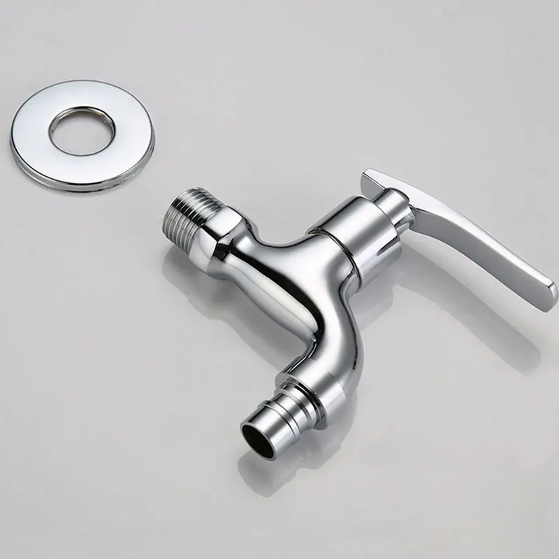 

Hot Sale Zinc Alloy Washing Machine Faucet Steel Washing Machine Wall Mounted Bibcock Home Garden Cold Brushed Bibcock