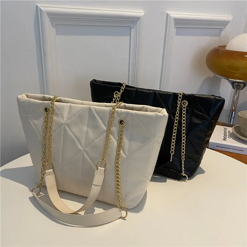 

2022 Autumn Chain Shopper Tote Shoulder Bags For Women Luxury Brand Designer Large Capacity Work Ladies Handbags