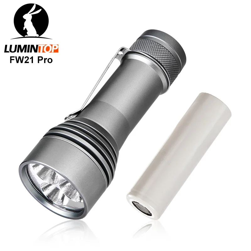 Lumintop FW21 PRO LED Flashlight 3 CREE X 50.2 LED 10000 LM High Power Flashlight by 21700 Battery for Hiking Searching