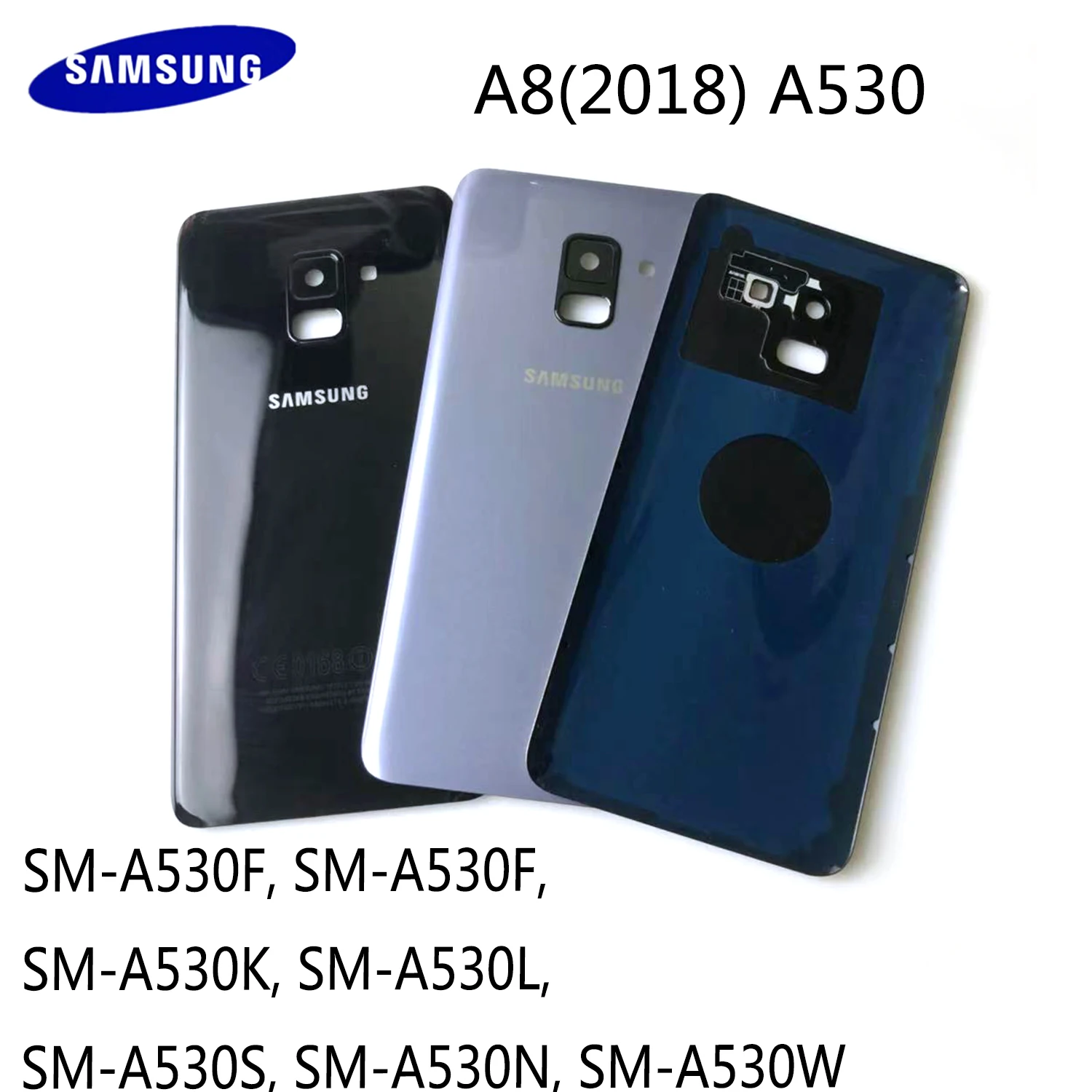 Для Samsung Galaxy A8 2018 A530 SM A530F A530DS Крышка батарейного отсека задняя стеклянная крышка