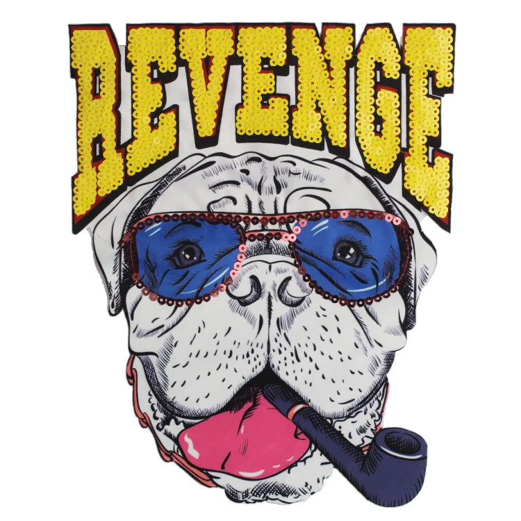 Новое поступление блестящие нашивки Vengeance Dog нашивка на одежду или сумку швейные