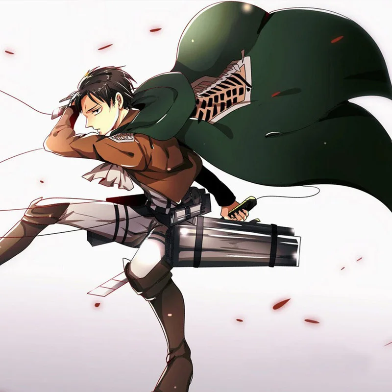 Аниме атака на Титанов зеленый гигантский карнавальный костюм накидка с