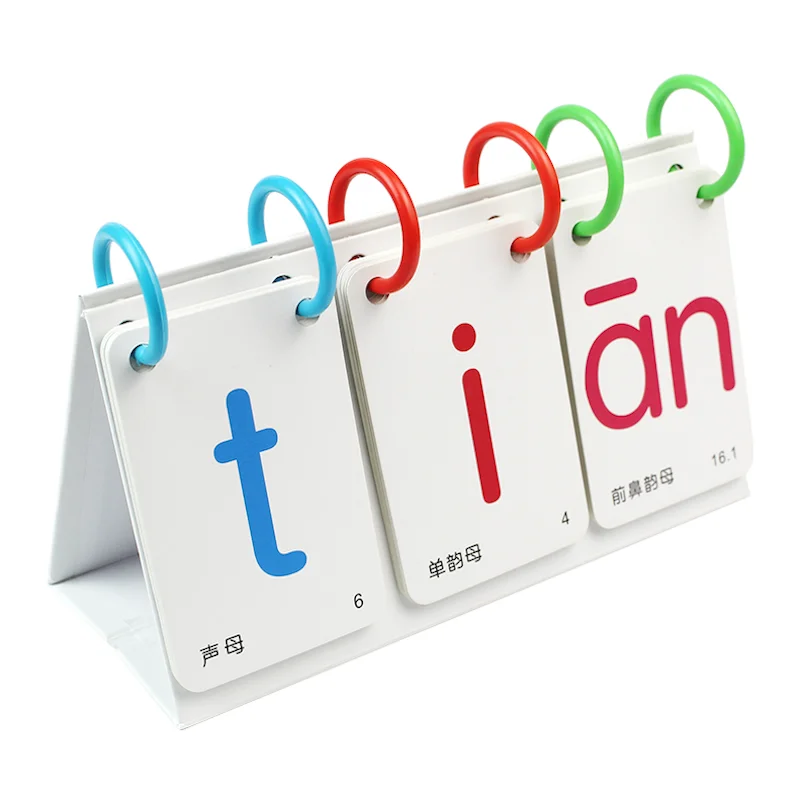 Детские китайские правописальные карты Pinyin для обучения детей Обучающие