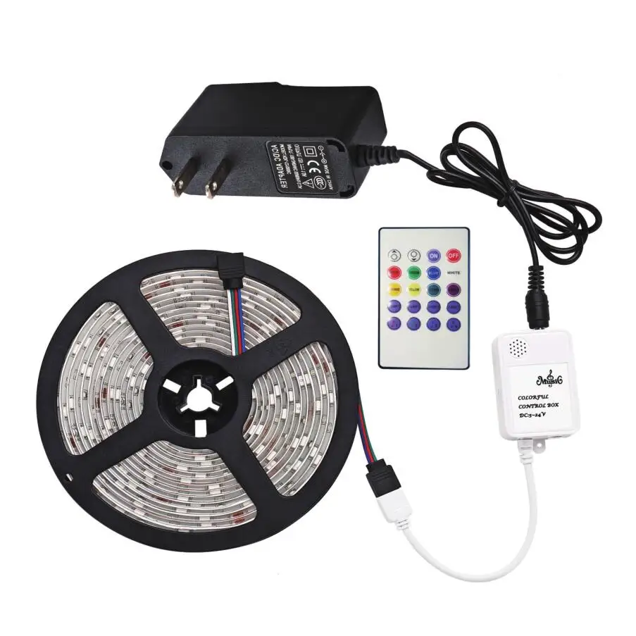 Цветная (RGB) Светодиодные ленты светильник s 20 м SMD5050 гибкая лента RGB светодиодный 5
