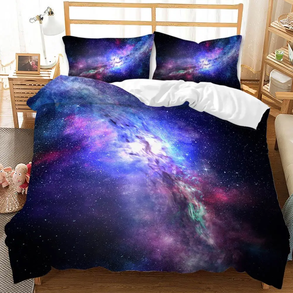 

Fantasy Universe Milky Way Stars 3D Print Comforter Bedding Sets Queen Twin Single Size Duvet Cover Set Pillowcase Luxury Gifts