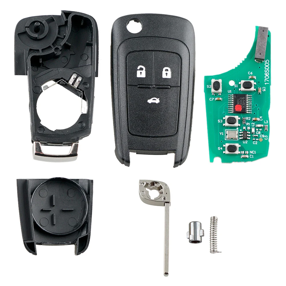 New 433 MHz 3 Buttons Foldable Remote Key Fob with ID46 Chip for Opel Vauxhall Insignia Astra 2009-2014 Cars Accessories | Автомобили и