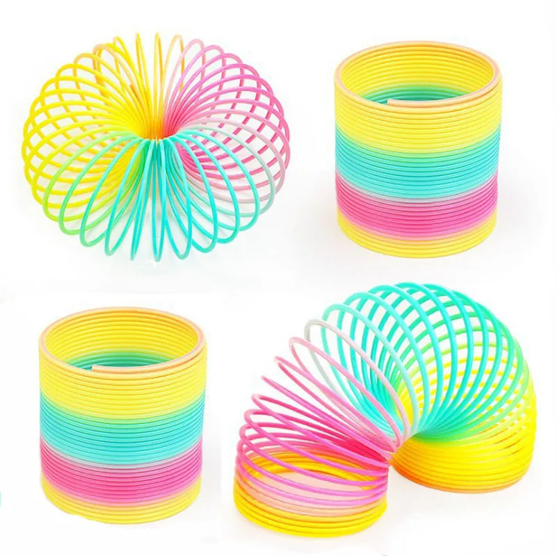 

Rainbow Circle Funny Toys Early Educational Folding Plastic Spring Coil Children's Creative Magical Toys