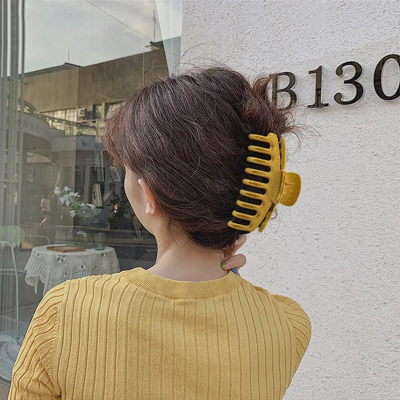 

1Pc Korean Solid Big Hair Claws Elegant Acrylic Hair Clips Hairpins Barrette Headwear for Women Girls Hair Accessories