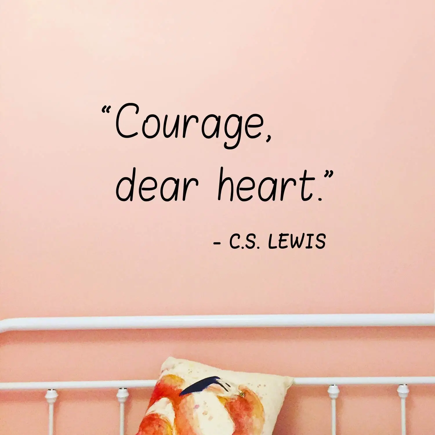 Виниловая наклейка на стену в скандинавском стиле с цитатами надписью смелость