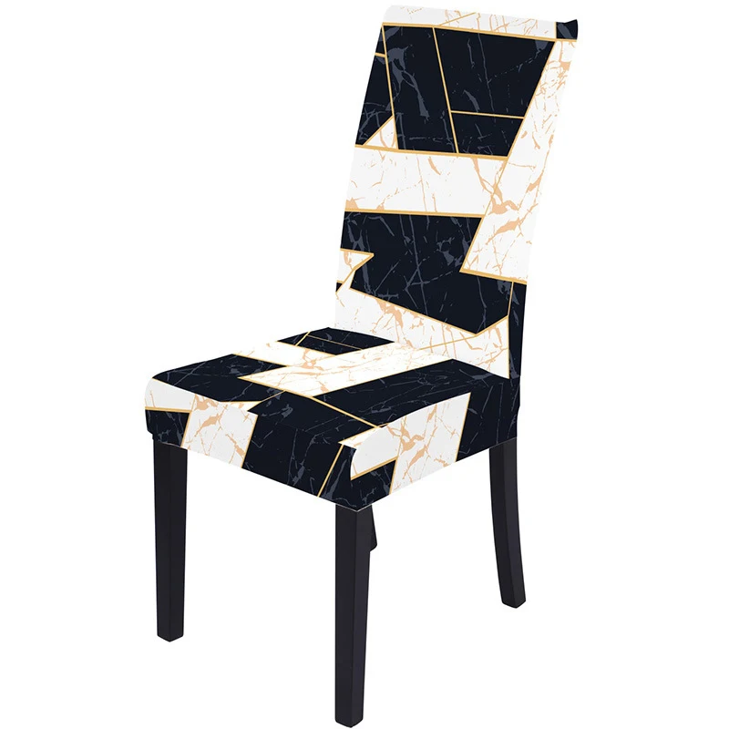 

Dining Chair Slipcovers Stretch Geometry Chair Protector Spandex Chair Covers for Dining Room Hotel Wedding Removable Washable