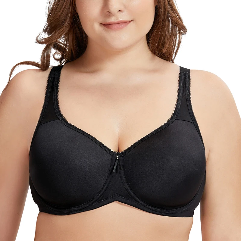 Женский бесшовный бюстгальтер с полным покрытием на косточках легкой подкладкой