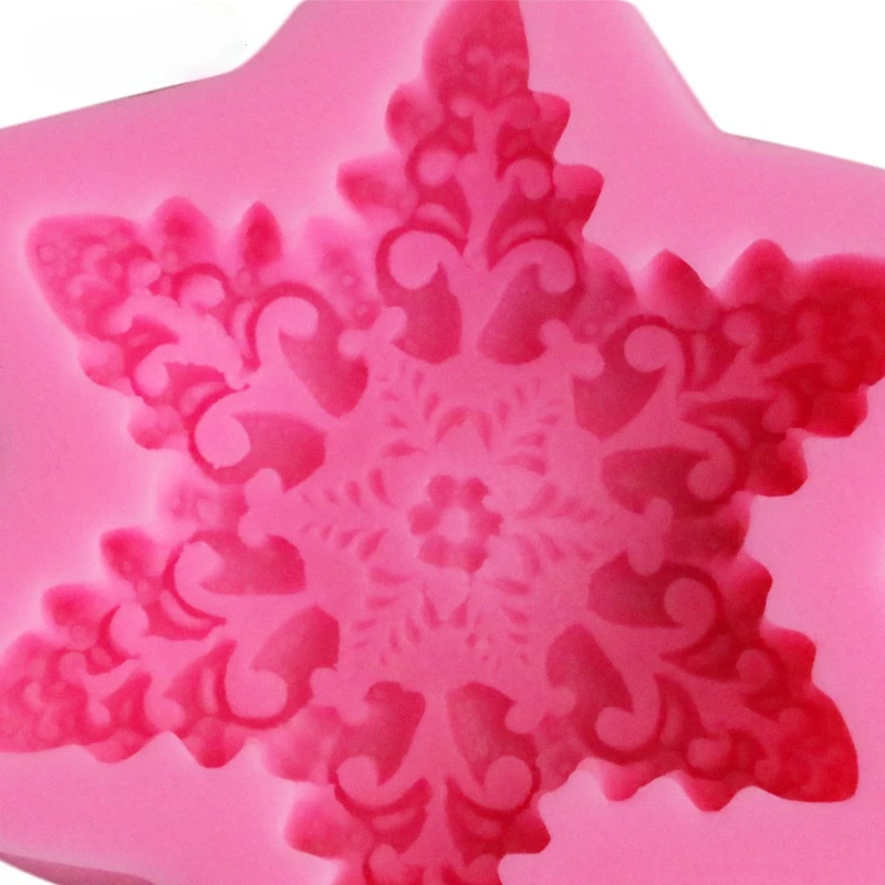 

3D Snowflake Star Silicone Chocolate Mould Heart Love Soap Mold Candle Polymer Clay Molds Crafts DIY Forms Soap Base Tool