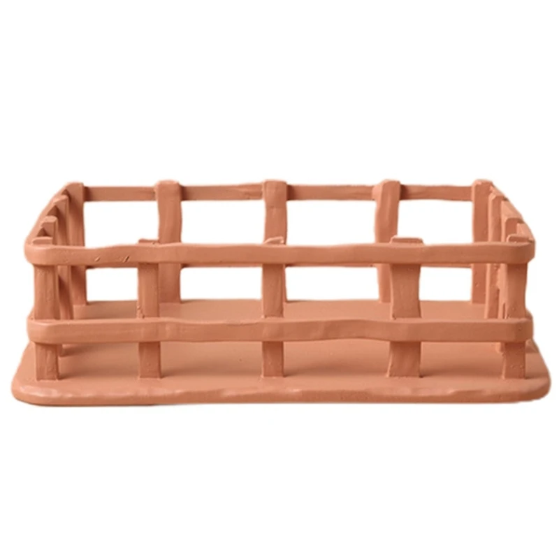 

Nordic Creative Resin Morandi Hollow Fruit Tray Home Living Room Porch Desktop Fruit Plate Snack Candy Bowl